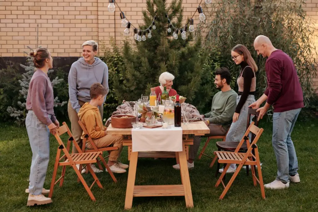 Writing a Will in Poole and Bournemouth? Get in Contact Today Outdoor dinner gathering with friends.
